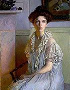 Lilla Cabot Perry Lady with a Bowl of Violets oil painting artist